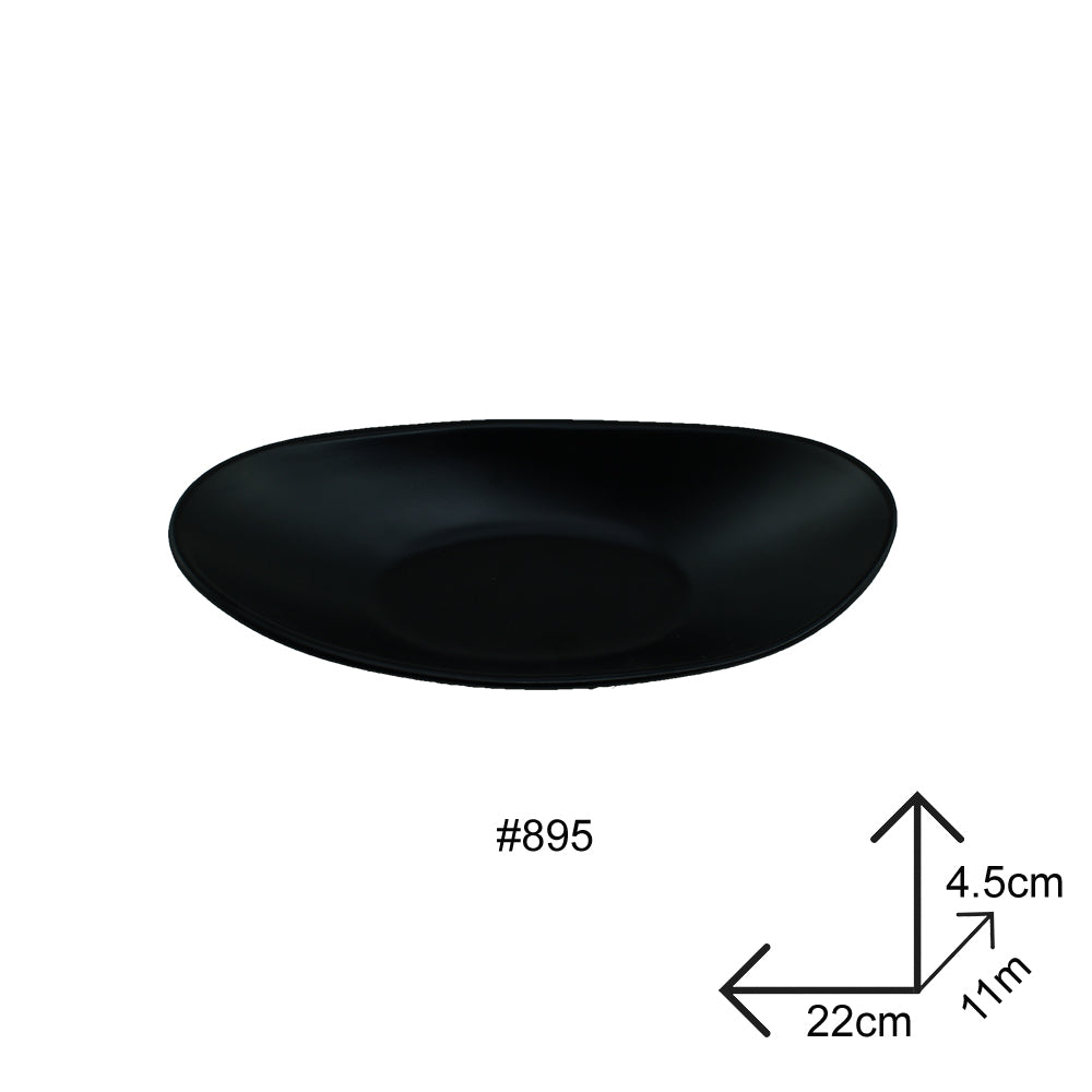 Salad Bowl Black Melamine Dinnerware