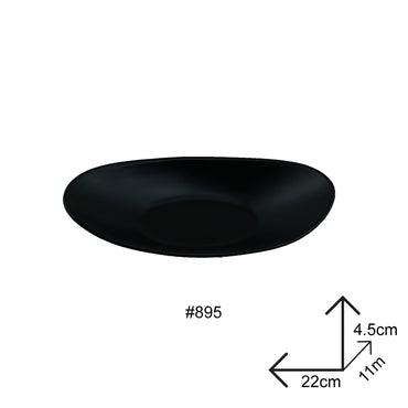 Salad Bowl Black Melamine Dinnerware