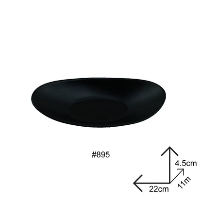 Salad Bowl Black Melamine Dinnerware