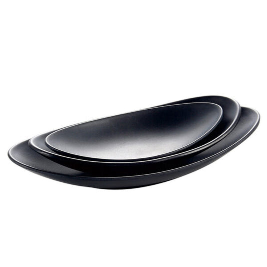 Salad Bowl Black Melamine Dinnerware