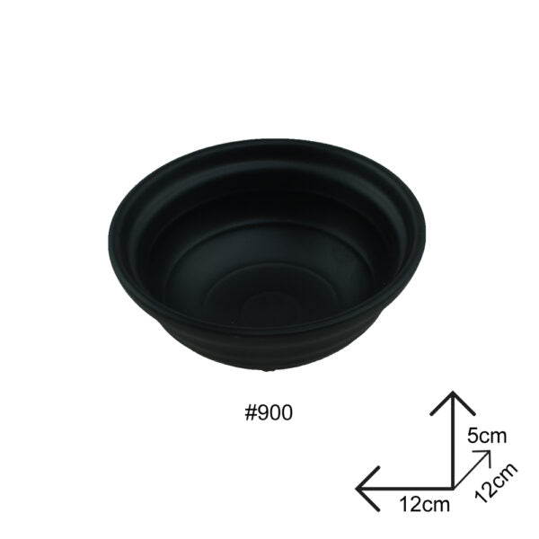 Bowl Black Melamine Dinnerware