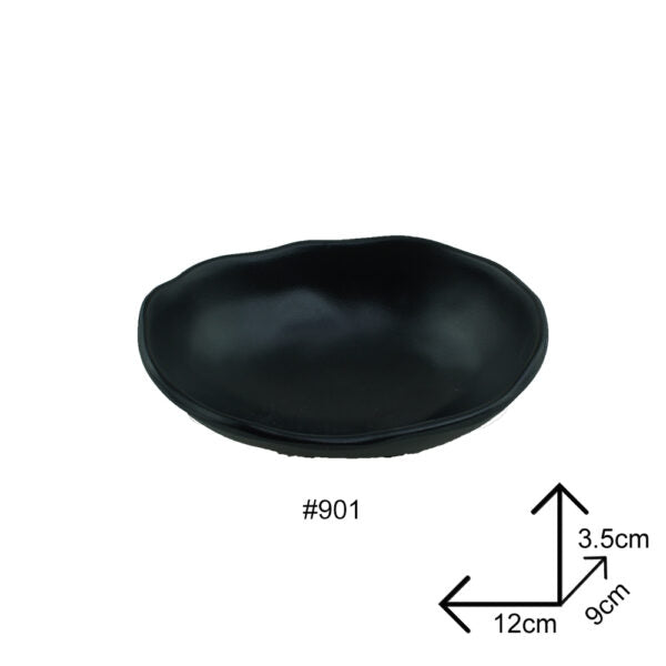 Bowl Black Melamine Dinnerware