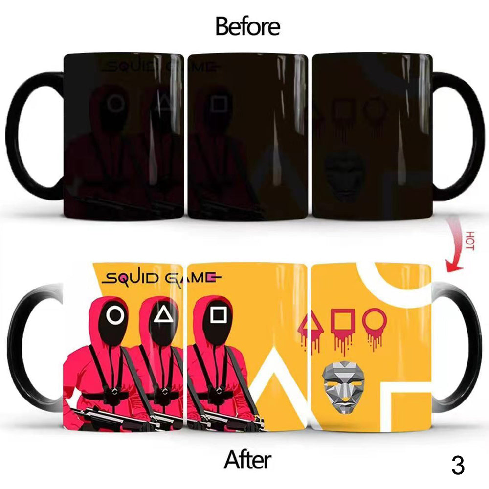 Color Changing Ceramic Mug Squid Game Thermal Reaction