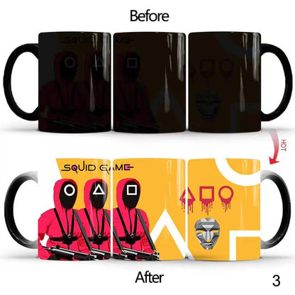 Color Changing Ceramic Mug Squid Game Thermal Reaction