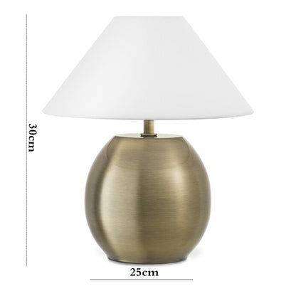 Danny Home Metal Bronze Table Lamp 30-cm