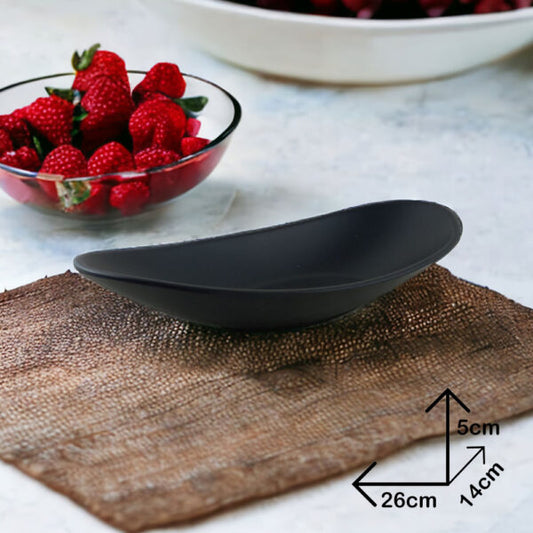 Serve Plate Black Melamine Dinnerware