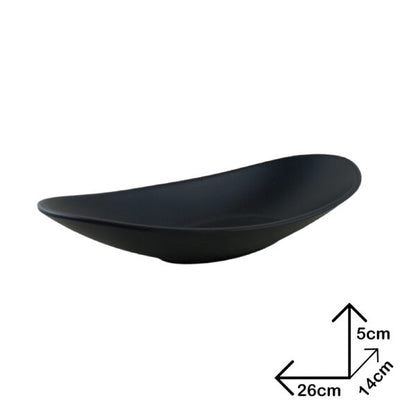 Serve Plate Black Melamine Dinnerware