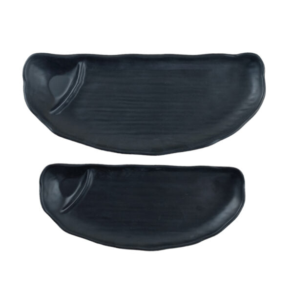 Serve Plate Black Melamine Dinnerware