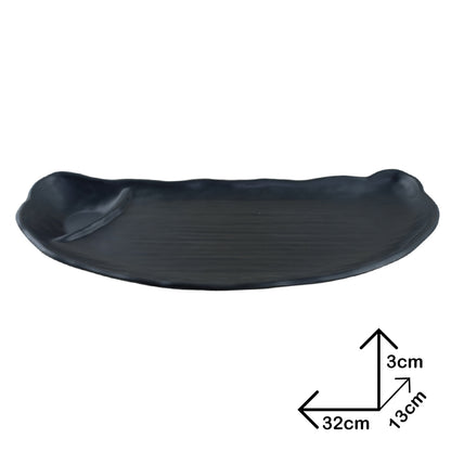 Serve Plate Black Melamine Dinnerware