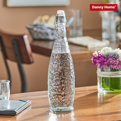 Danny Home Essentials Glass Airtight Water Bottle, 1 Ltr, 12 Pieces