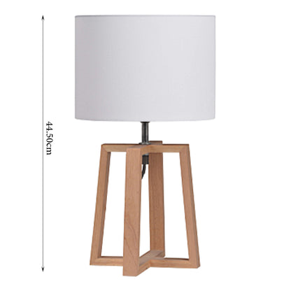 Danny Home White Wooden Table Lamp 44.5cm