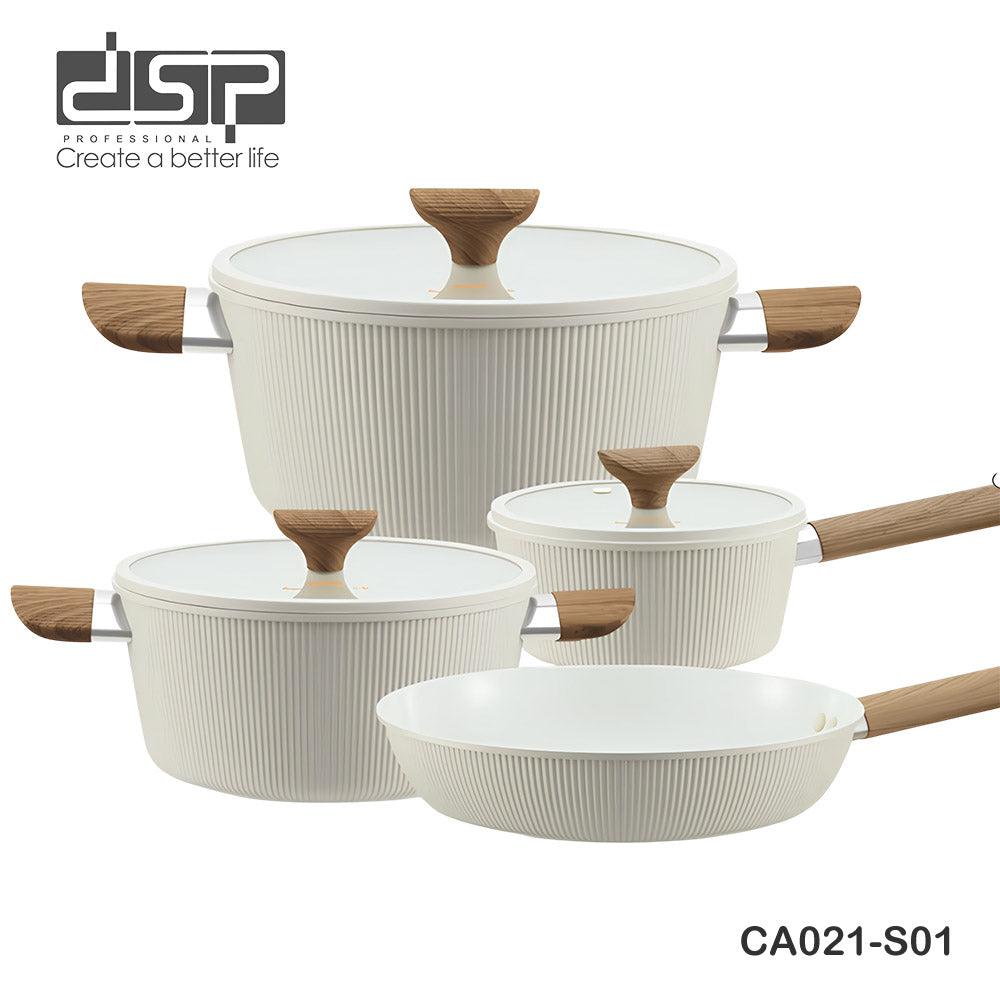 DSP CA021-S01 𝑴𝒂𝒔𝒕𝒆𝒓𝒑𝒊𝒆𝒄𝒆 𝑪𝒐𝒐𝒌𝒘𝒂𝒓𝒆 Set of 7-Pcs Beige