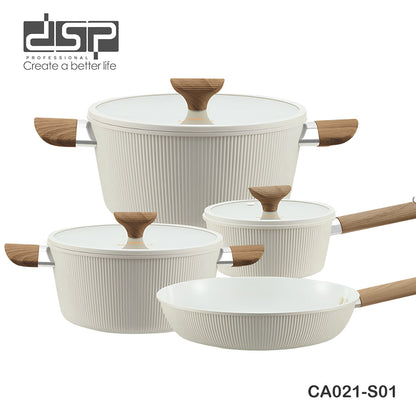 DSP CA021-S01 𝑴𝒂𝒔𝒕𝒆𝒓𝒑𝒊𝒆𝒄𝒆 𝑪𝒐𝒐𝒌𝒘𝒂𝒓𝒆 Set of 7-Pcs Beige