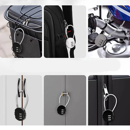 3-Digit Number Lock Combination With Zinc Alloy Steel Cable