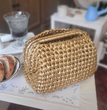 Clutchy Metallic Crochet Bag