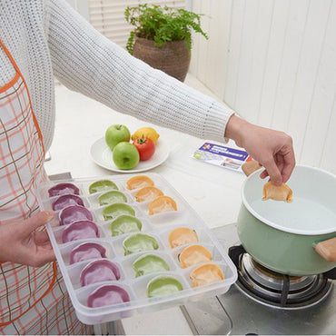 Freezer Box Single-layer Cover Plastic Transparent Dumpling Box