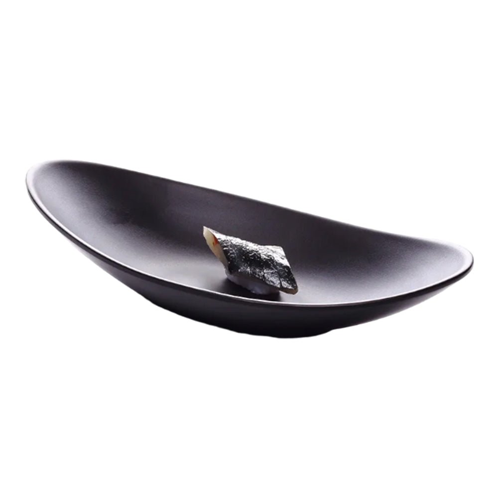 Boat Shape Plate Black Melamine Dinnerware