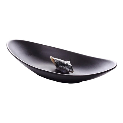 Boat Shape Plate Black Melamine Dinnerware