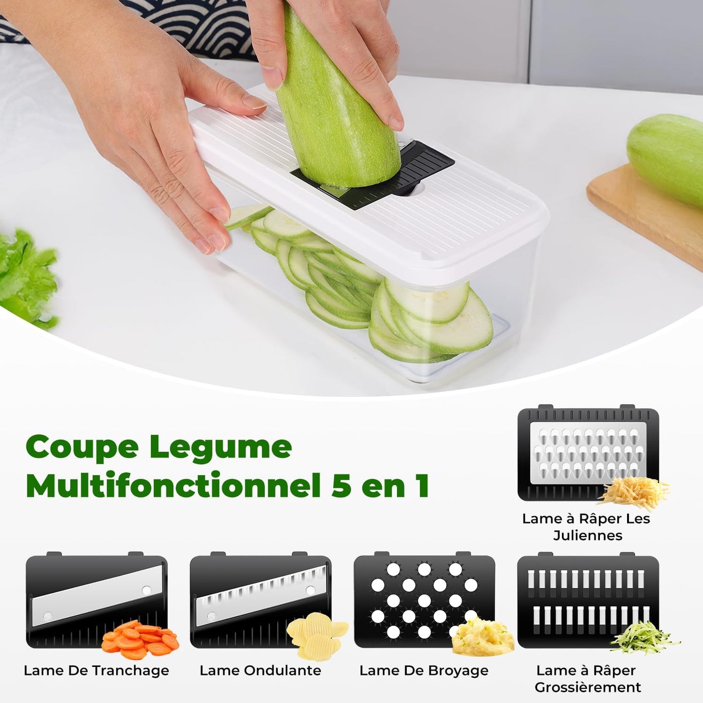 Danny Home Multifunction Grater with 5 Blades 24.3cm