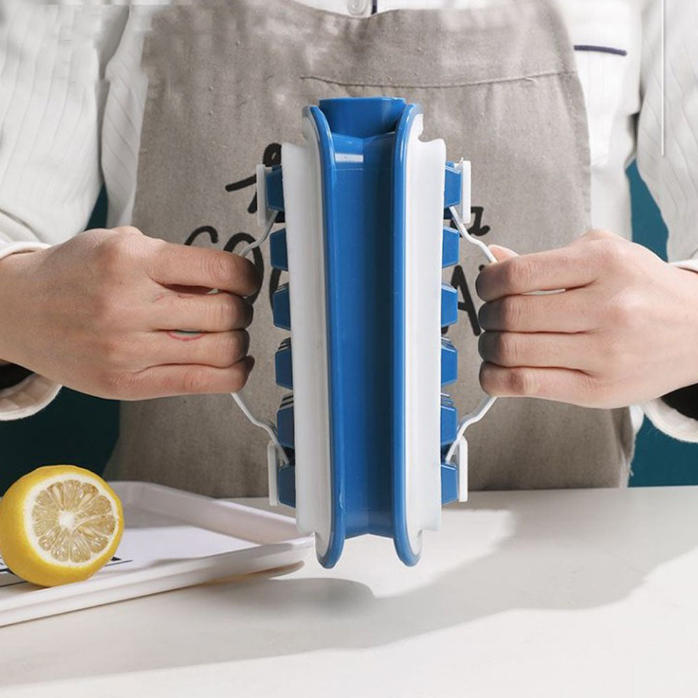 Ice Maker Makes 18 Frozen Cubes – Blue