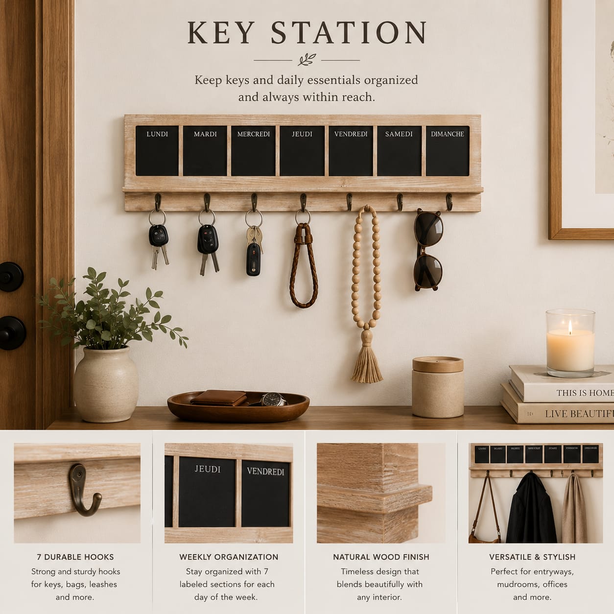 Wall Hanger With Chalkboard