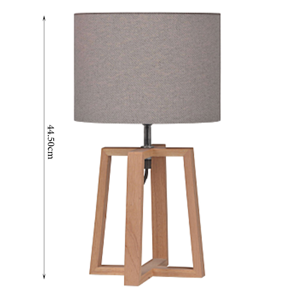 Danny Home Grey Wooden Table Lamp 44.5cm