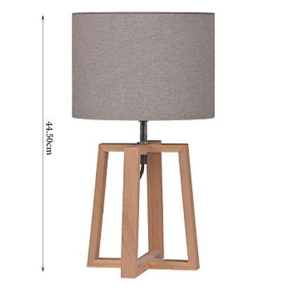 Danny Home Grey Wooden Table Lamp 44.5cm