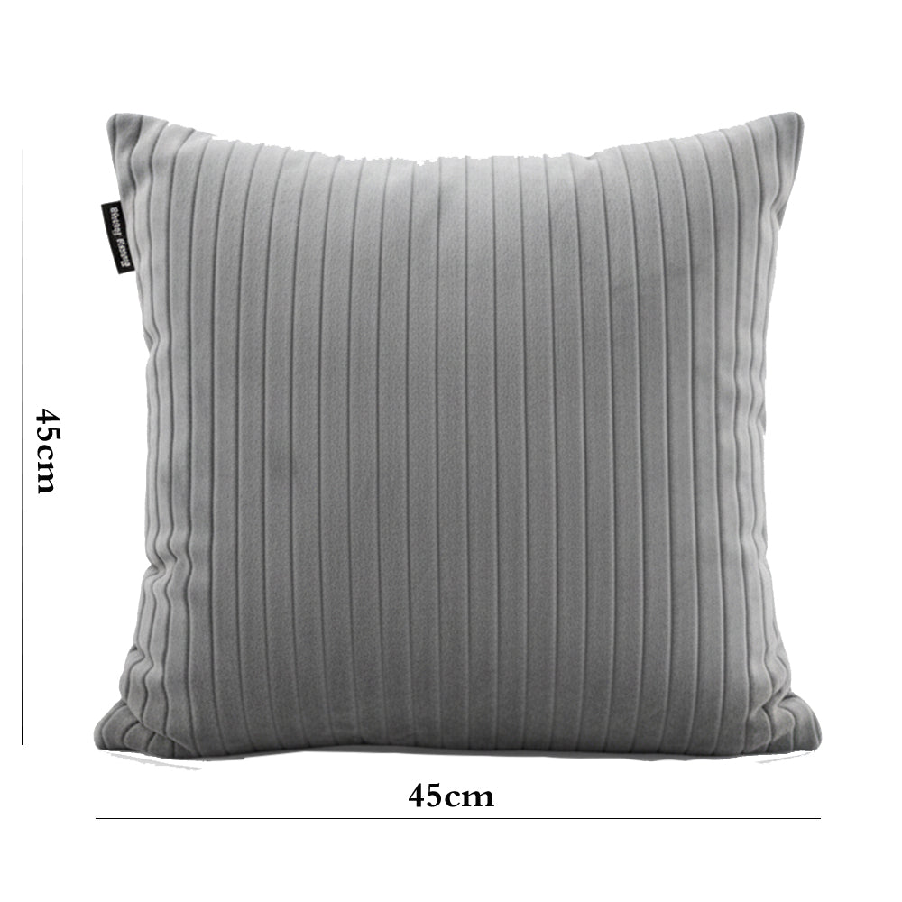 Danny Home Danny Home Velvet Fabric Cushion – Light Grey 45x45cm