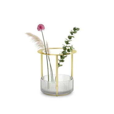 Umbra Tesora Adjustable Glass Vase – Brass