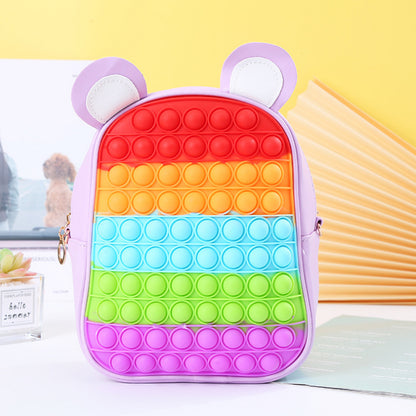 Colorful Silicone Pop It Backpack