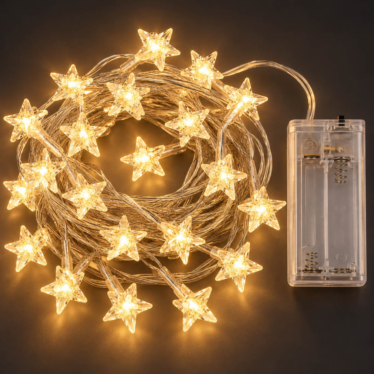 Noël 30 LED Star String Lights – Warm White – 2.9 m