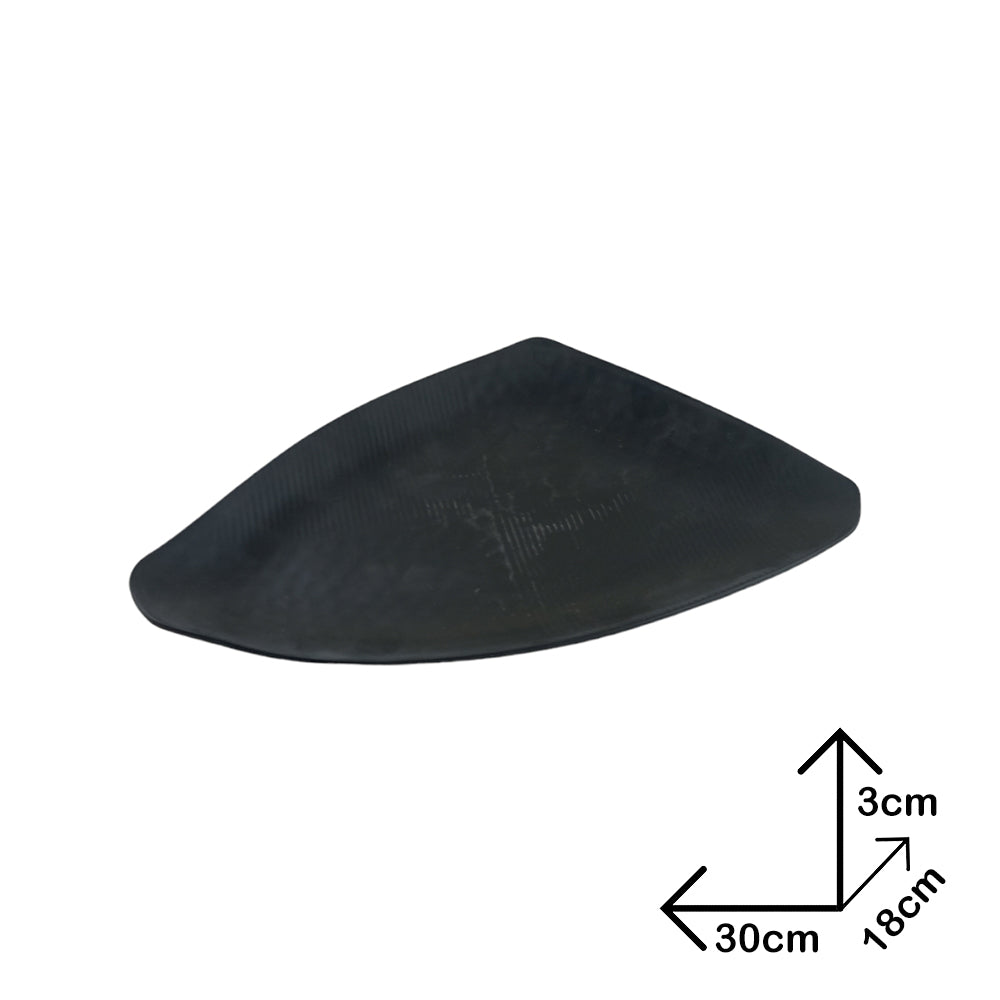 Large Plate Black Melamine Dinnerware