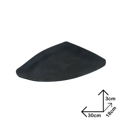 Large Plate Black Melamine Dinnerware