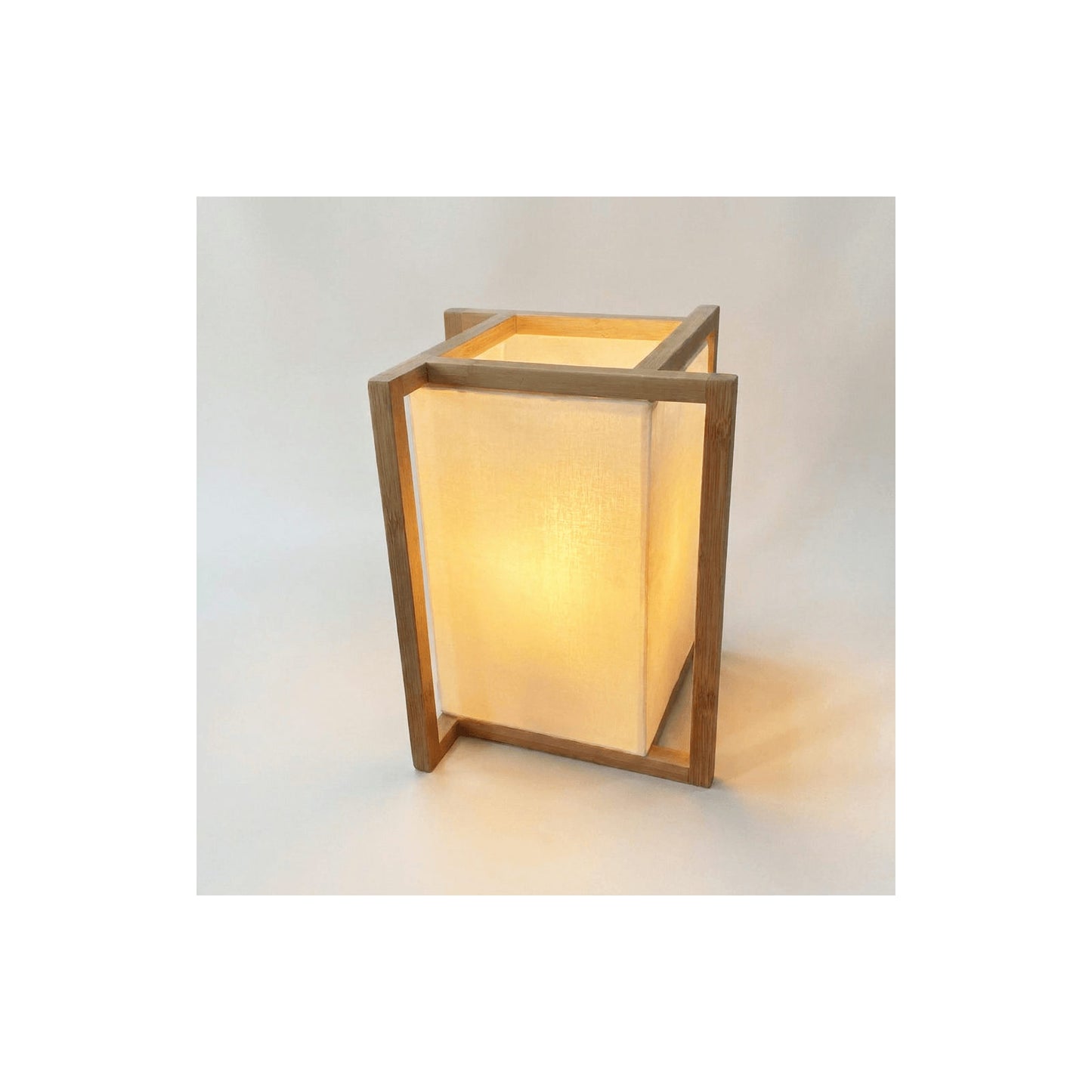 Minimalist Wooden Table Lamp with Fabric Shade