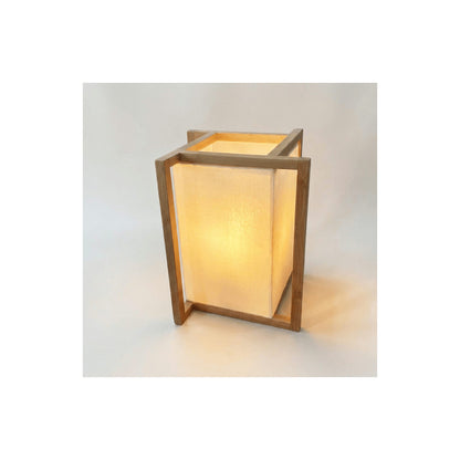 Minimalist Wooden Table Lamp with Fabric Shade