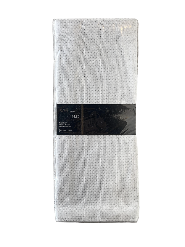 White&Silver Dots Decorative Table Runner