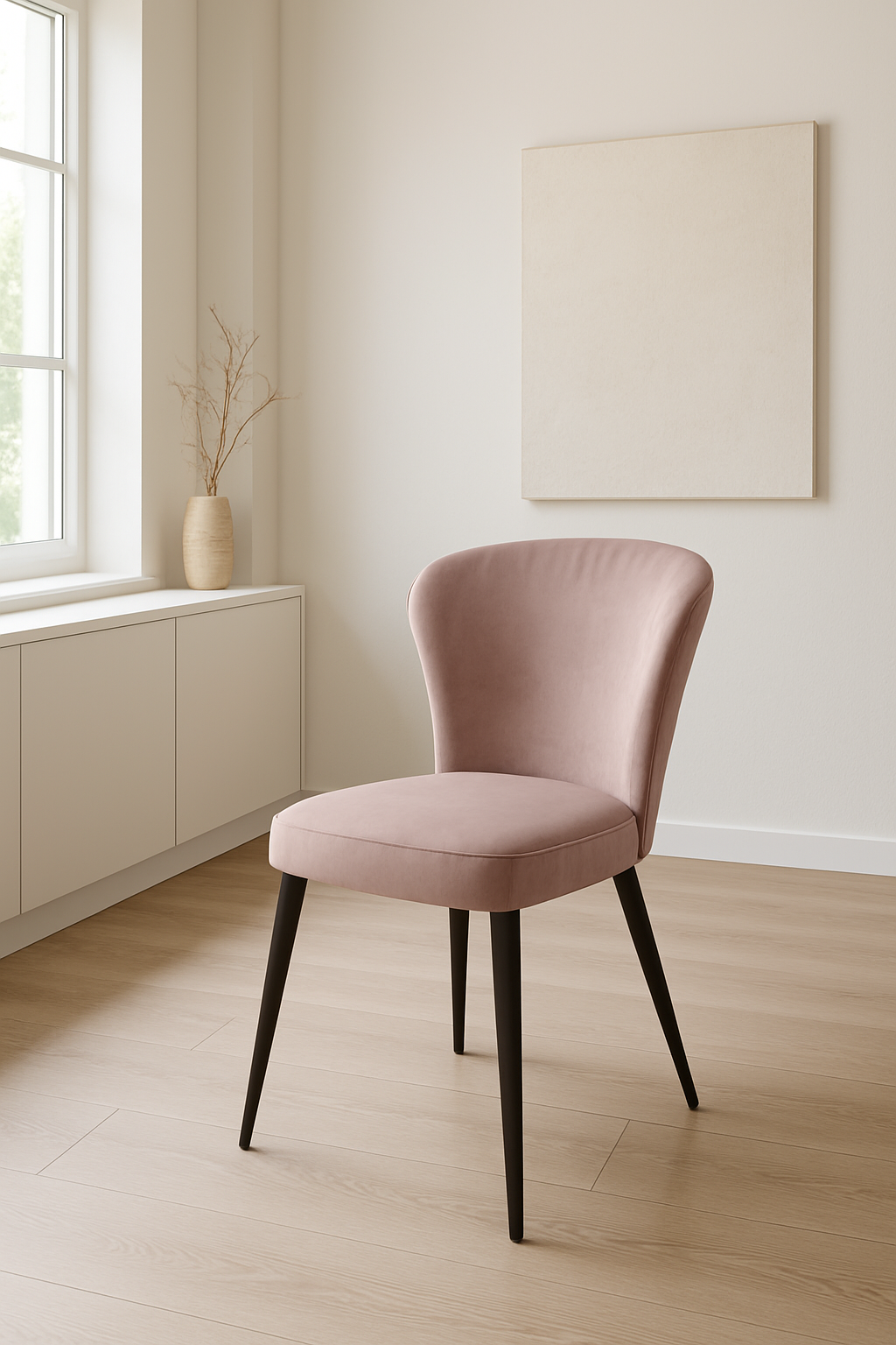 Norman Dining Chair Velvet Pink - by Musterring