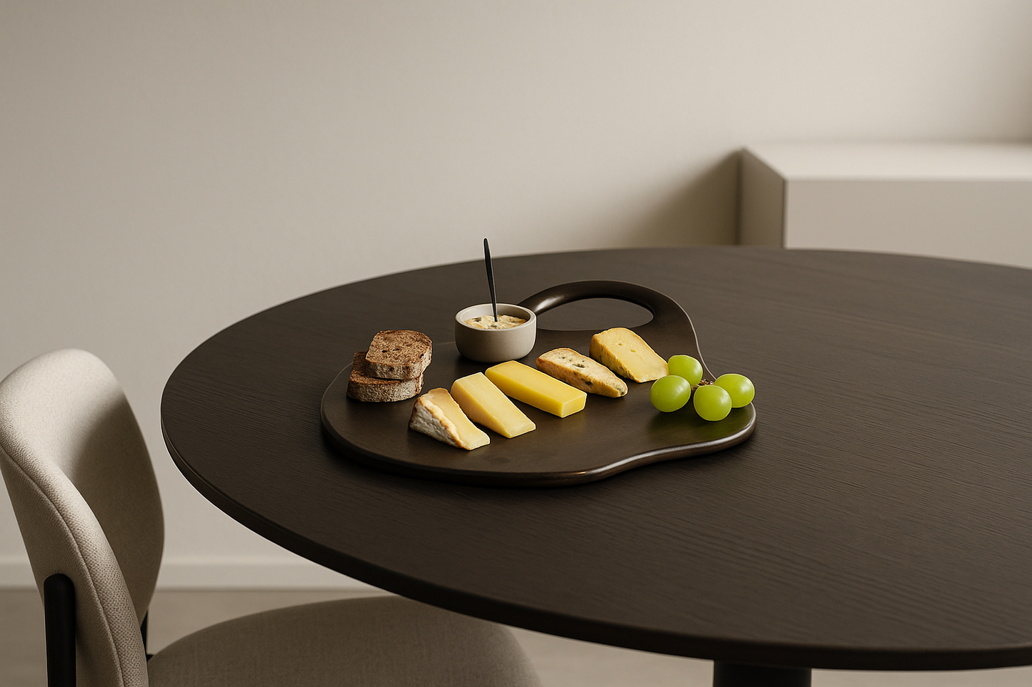 Board Plates Lola, Ceramic – Platinum (glossy & matt)