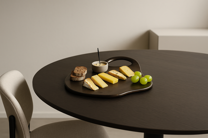 Board Plates Lola, Ceramic – Platinum (glossy & matt)
