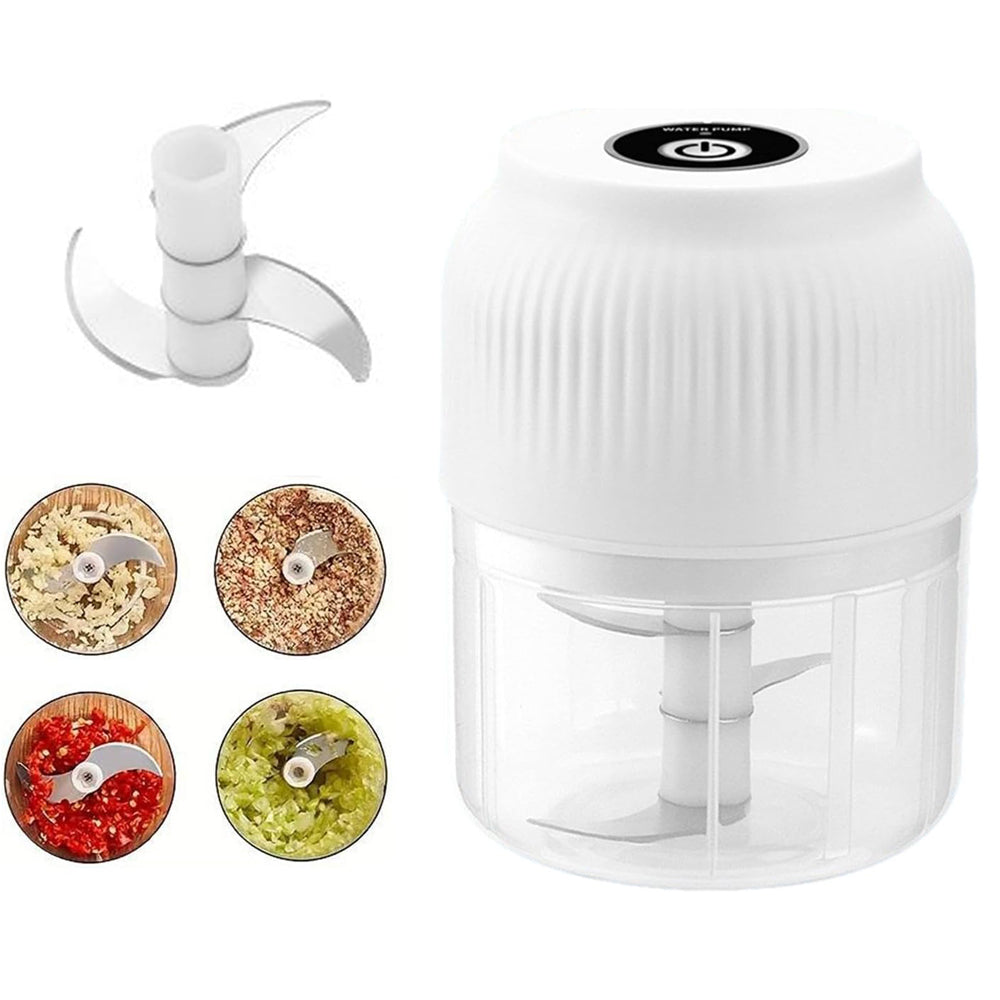 Rechargeable Electric Garlic Chopper 3-Blades 300ml