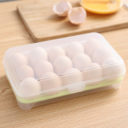 Egg Container for Refrigerator 15-Grid Egg Storage Box