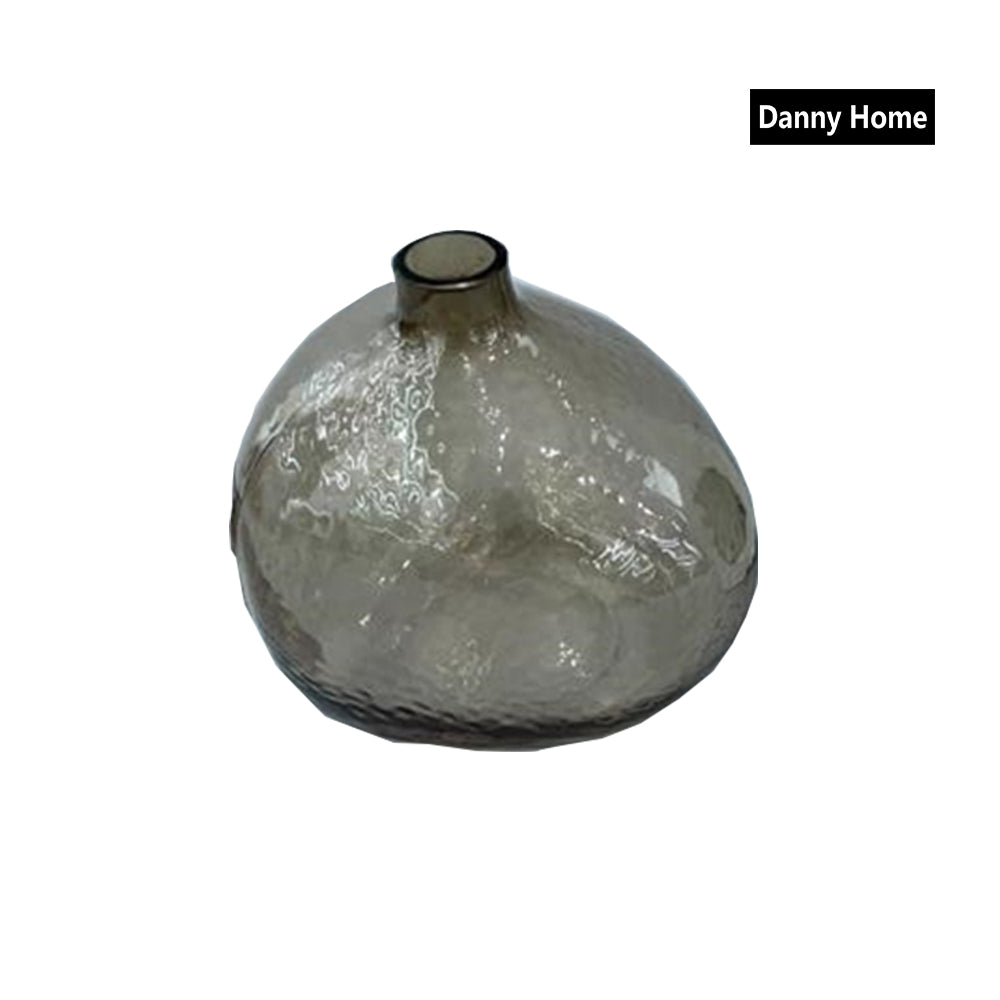 Danny Home Glass Plant Vase Grey 12-cm