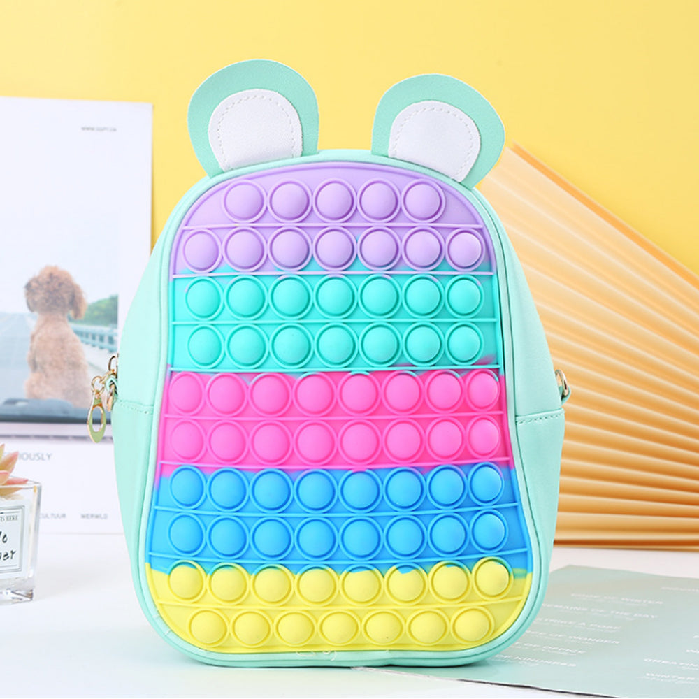 Colorful Silicone Pop It Backpack