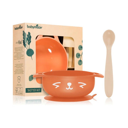 Silicone Bowl & Spoon Weaning 2pc-Set - Peach