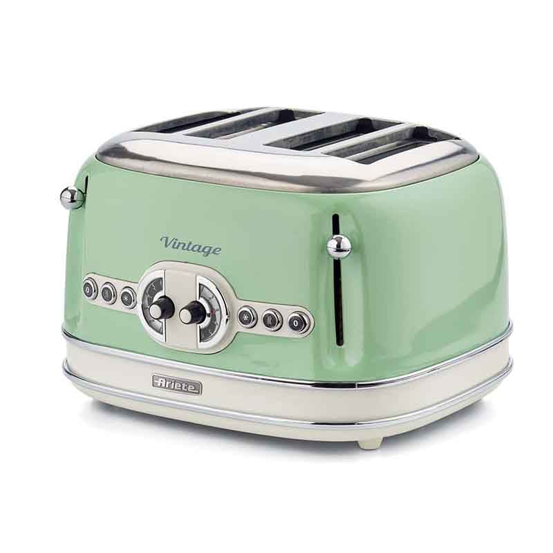 Ariete 156 Vintage Toaster 4 Slices 1630W Green