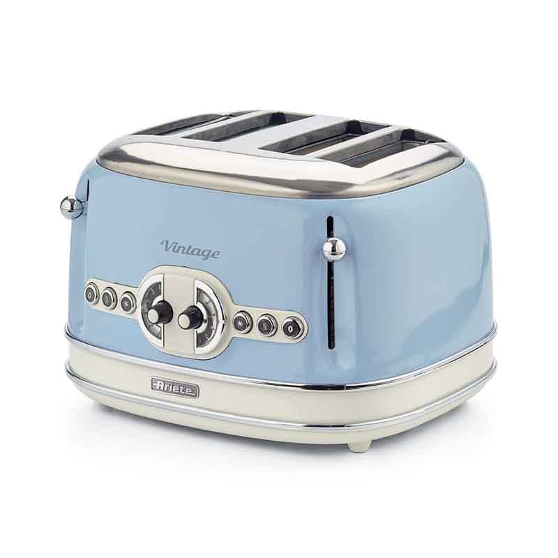 Ariete 156 Vintage Toaster 4 Slices 1630W Blue