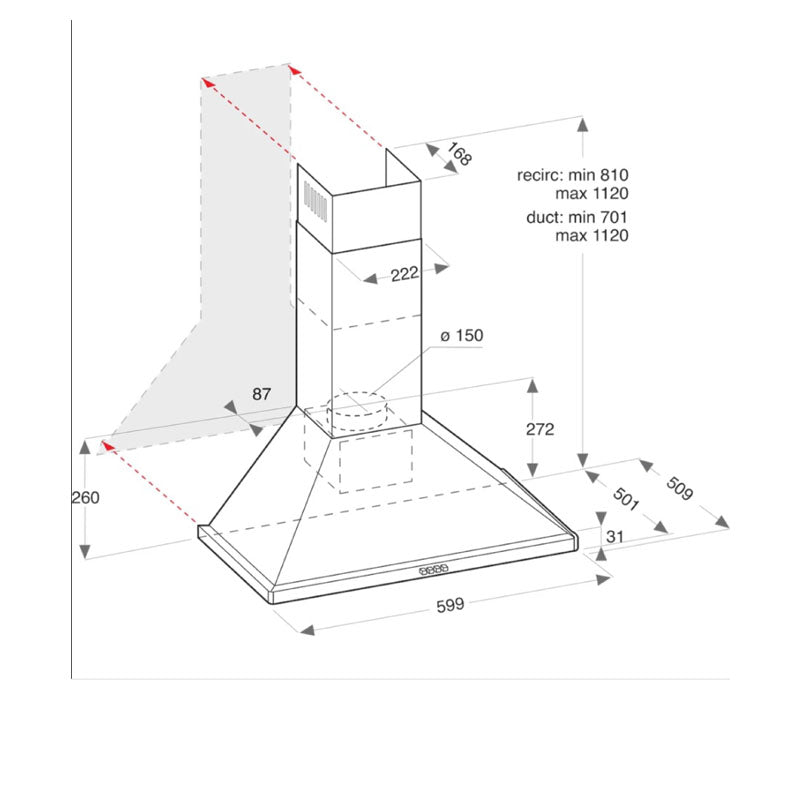 Ariston AHPN6.4FLMX Hood