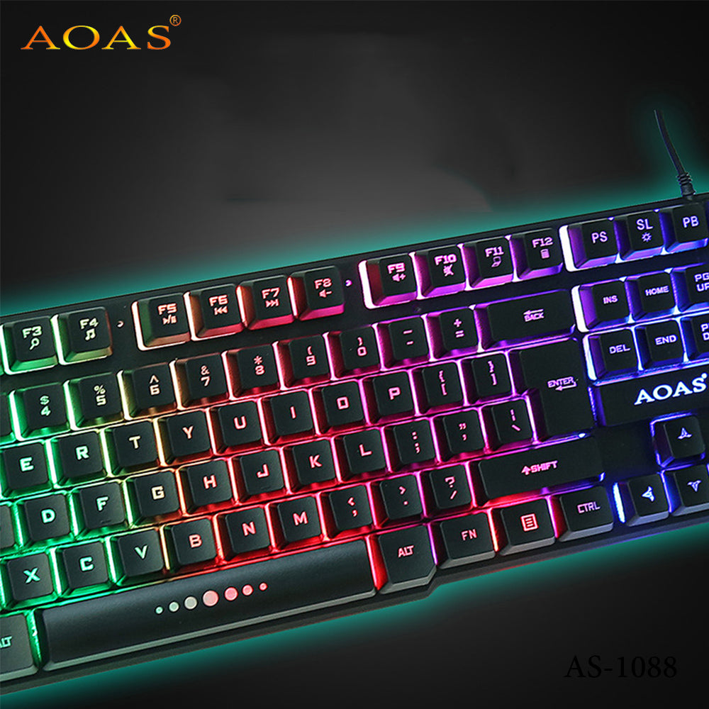 RGB Gaming Keyboard 4 Pcs Set