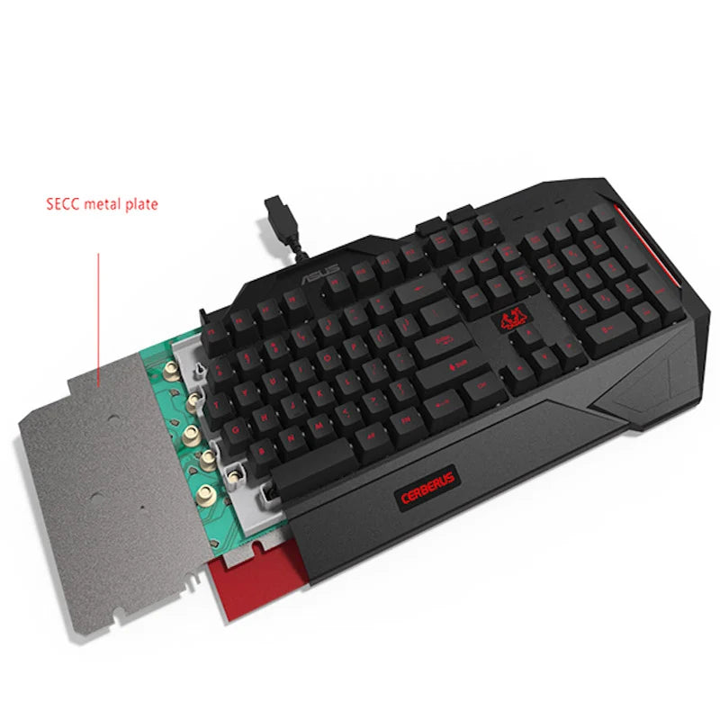 Asus Cerberus Wired Gaming Keyboard and Mouse Combo LED Backlit 90YH0141-B2UA00, Black