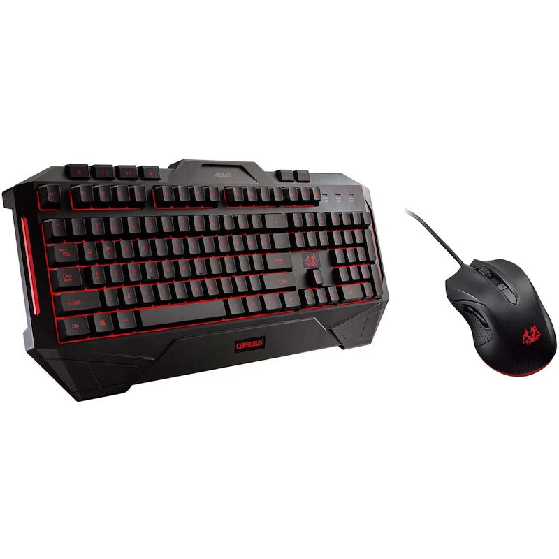 Asus Cerberus Wired Gaming Keyboard and Mouse Combo LED Backlit 90YH0141-B2UA00, Black